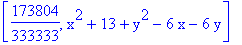 [173804/333333, x^2+13+y^2-6*x-6*y]